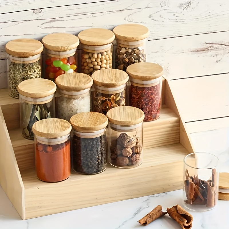 

12 Pcs., , Storage Wooden , For Seasoning, Spices, , , Wooden And Labels, Utensils,