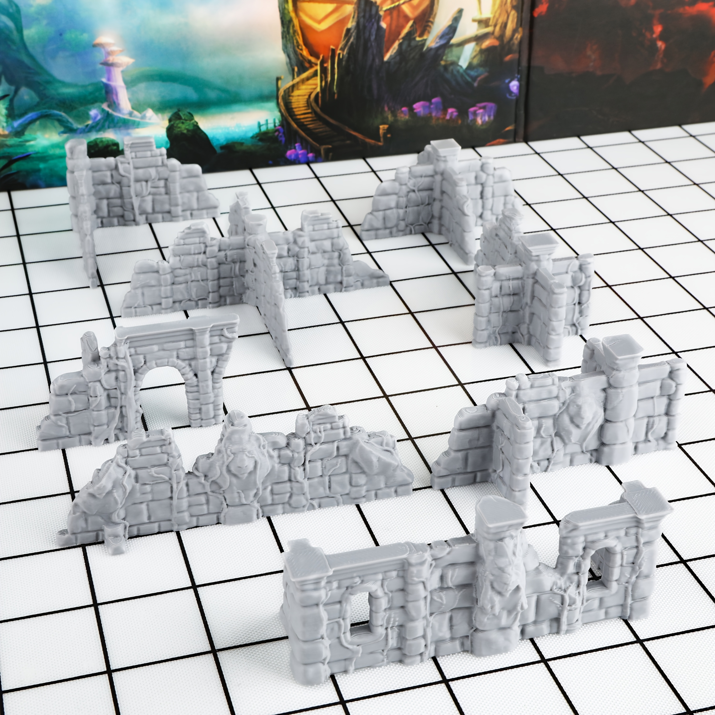 

1 Set Trpdices Overgrown Ruins Set - Plastic Tabletop Gaming Accessories For Rpgs, Role-play Games - Ideal For Christmas & Halloween - Game