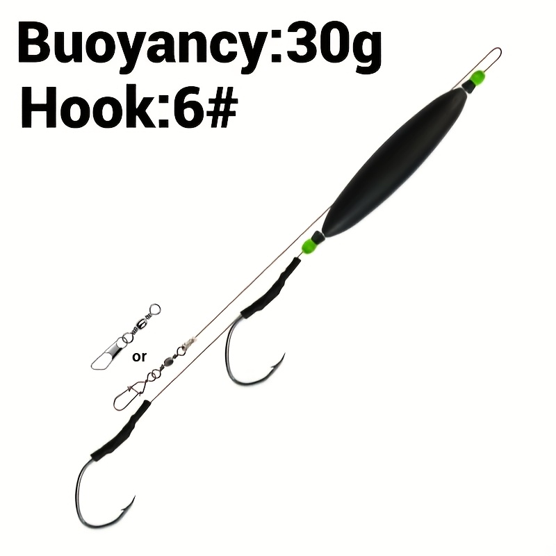 Image of Catfish Fishing Rig With | 3 Sizes Hooks | Black Floating Concealed Design