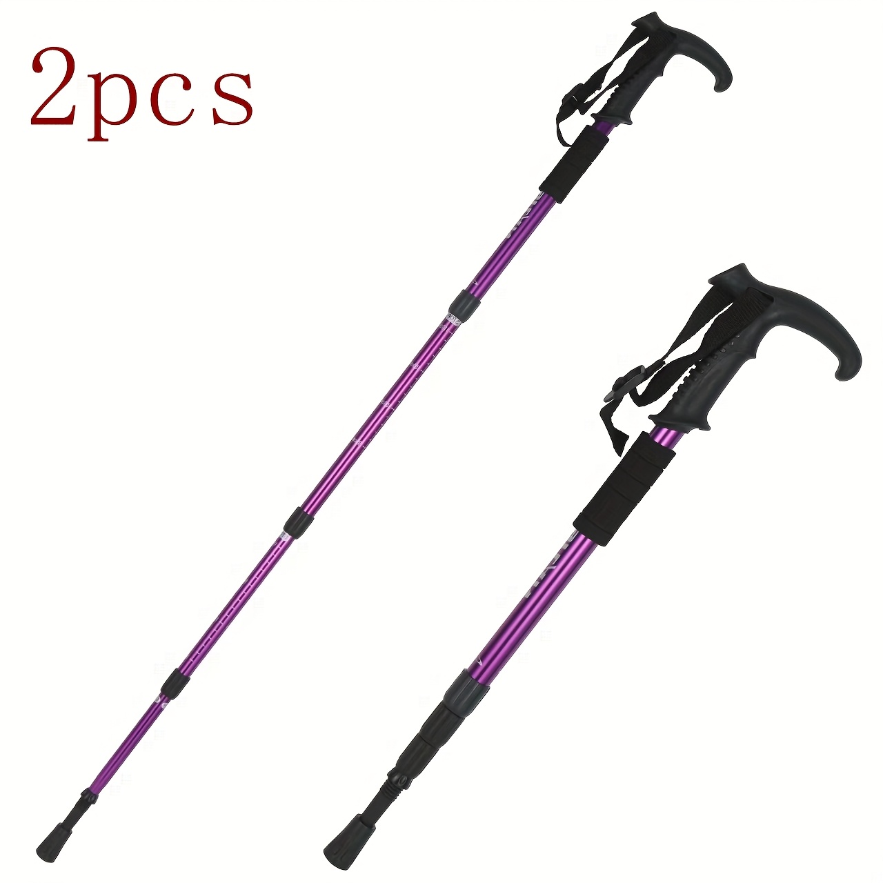 TEMU 2pcs Hiking Poles, Outdoor Telescopic Ultra Light Professional Climbing Equipment For Men And Women, Essential For Outdoor Climbing