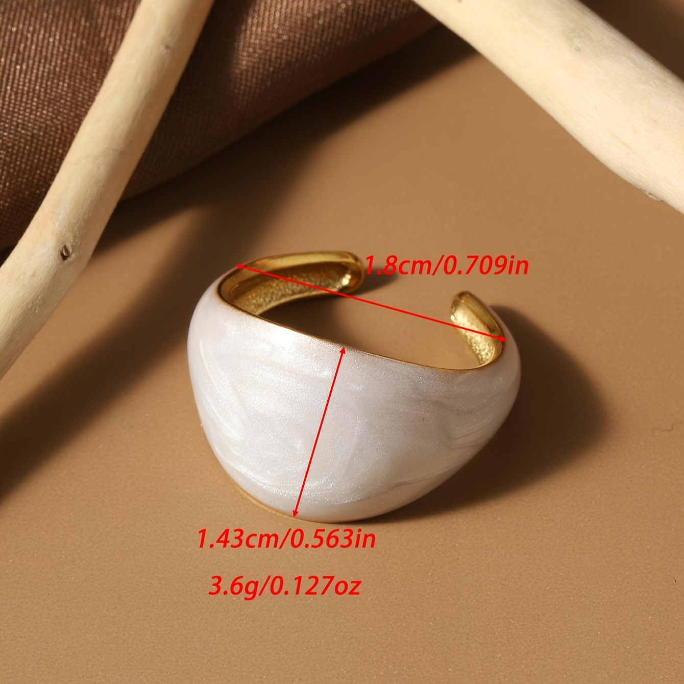 Enamel Drip Glaze Stainless Steel Open Ring