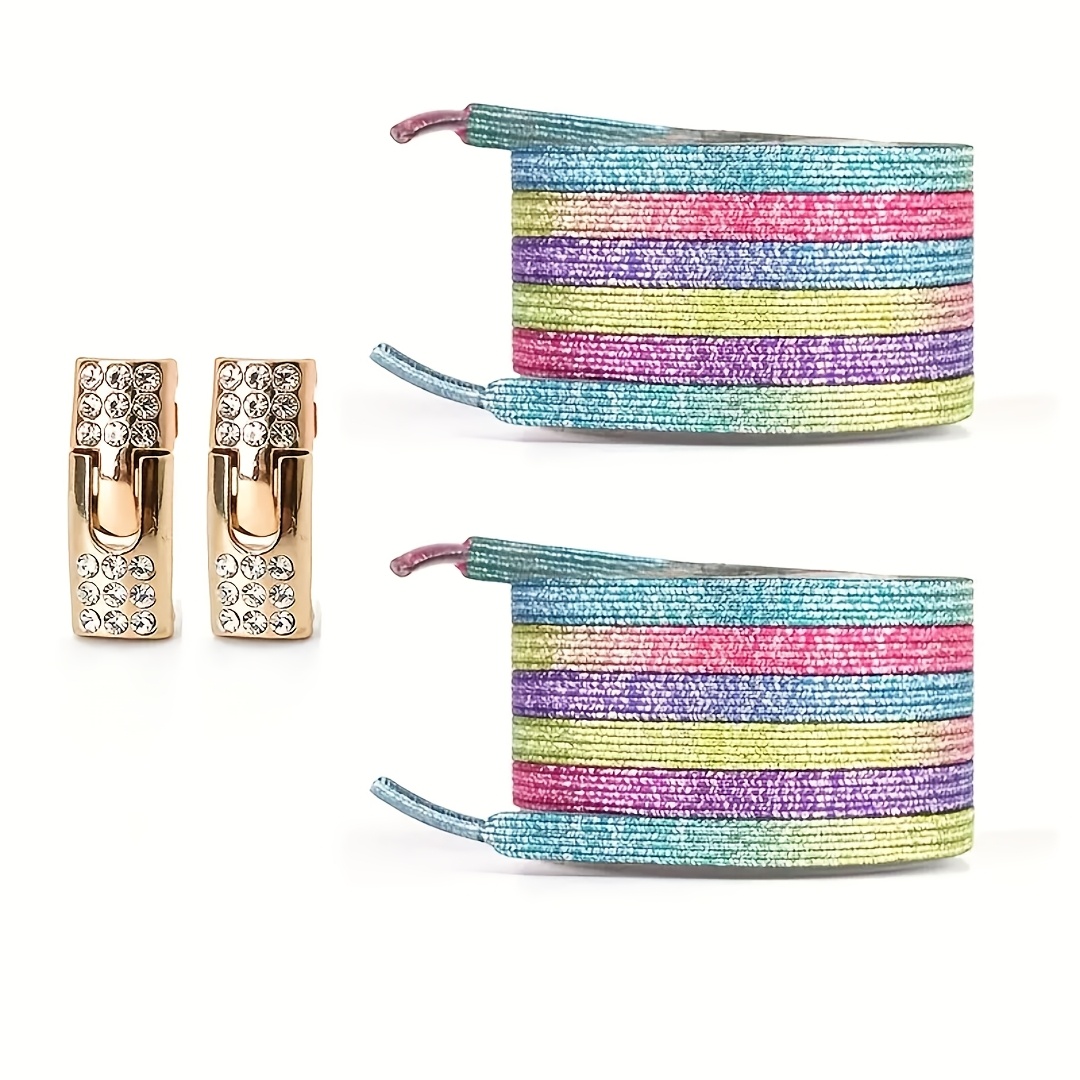 TEMU 1 Paire de Lacets Nœud / Lacets à Boucle à Enfiler - Lacets Élastiques Nacrés, Lacets Élégants pour pour Baskets & Chaussures de Skate
