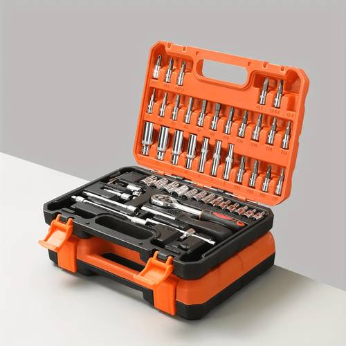 automotive repair tool set 53 151pcs tool kit with ratchet wrench 4 3 8 standard sockets suitable for car motorcycle bicycle mechanical repair tools ideal for car repairs and diy projects