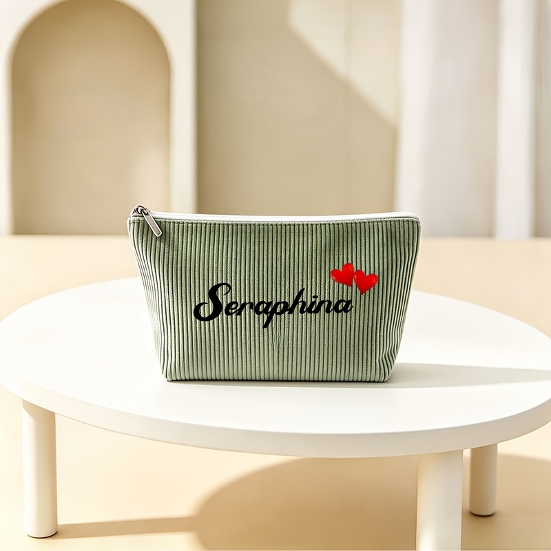 TEMU Neceser de personalizable de 1 pieza para mujer con base, personalización de con , 8 colores disponibles, bolsa de multifuncional espaciosa de