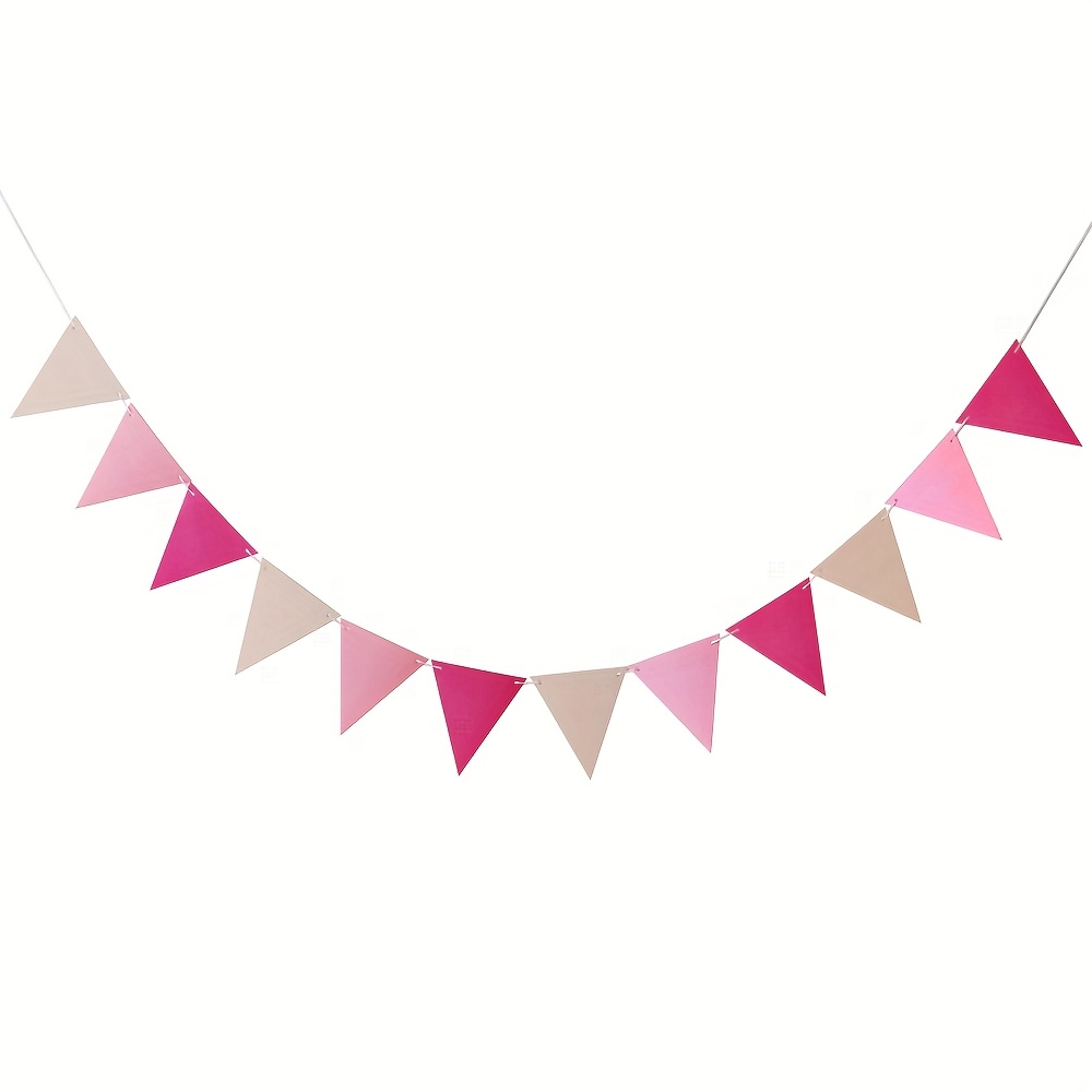 Rosa Wimpel-Banner – 30 M Party-Deko Zum Selbstgestalten Für Geburtstag & Garten