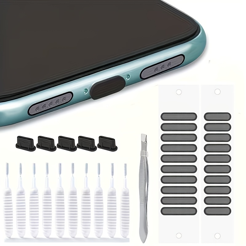TEMU Phone Cleaning And Maintenance Kit Suitable For Type- Phone Interface Dust Plug Computer Keyboard Cleaning Brush Mobile Phone Speaker Protection