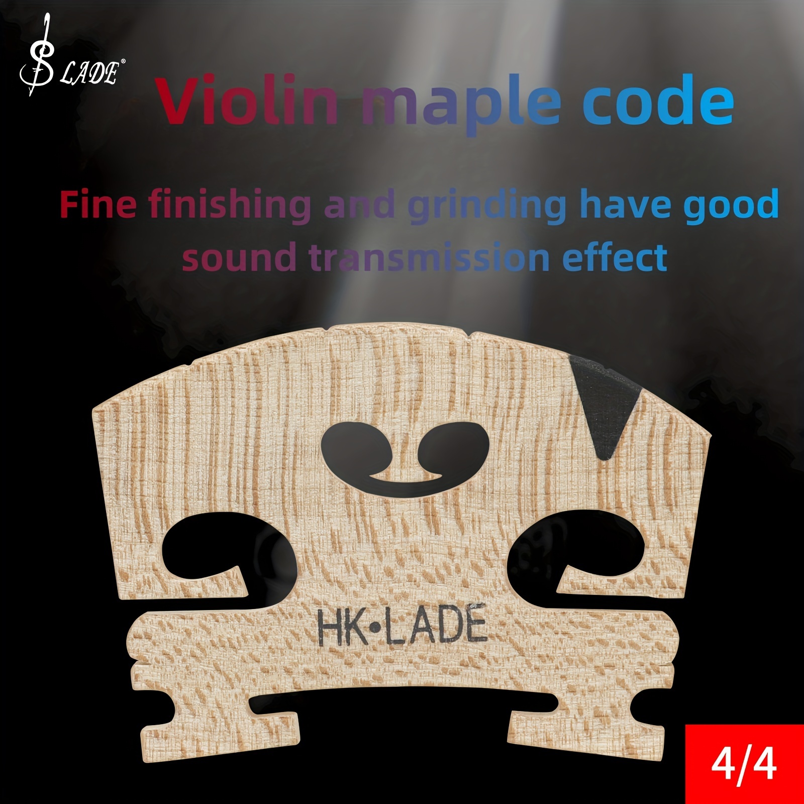 

1pc Hk- Professional 4/4 Violin , Maple, Yellow, Fine- Sound Transmission, With Polished Maple For Violin