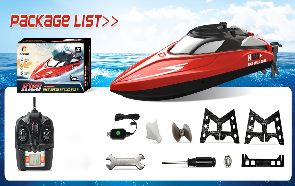  collectible model speed rc boat 2 4ghz 20 mph racing boat replica for display play alarm recovery collectors boys and girls details 3