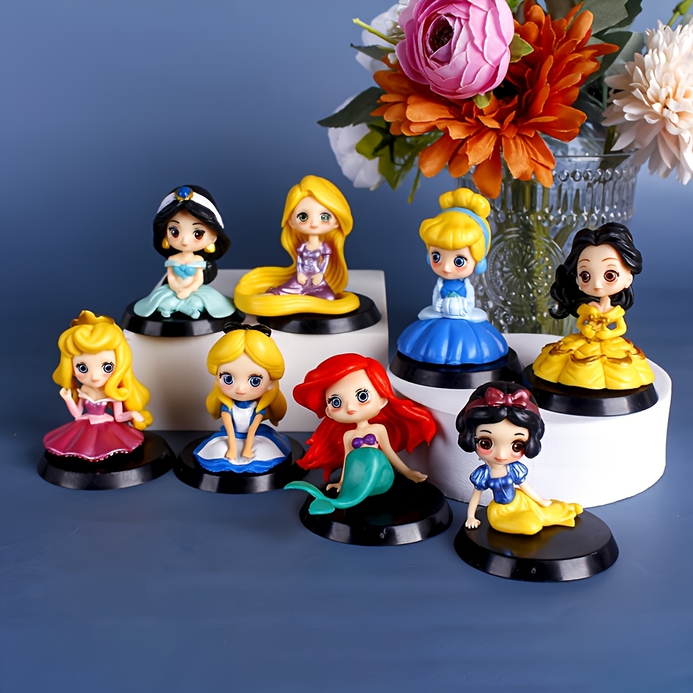 

8pcs Princess Series Decoration Set - Animated Pvc Figures Including , For , And More - Ideal For Bedroom, Desktop, Or Car Display - Cute Gift For Fans