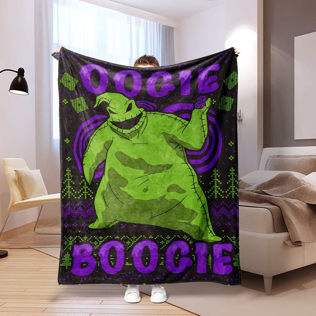 

Printed Blanket - Knitted 100% Polyester Fleece, For Sofa, Bed, & Camping