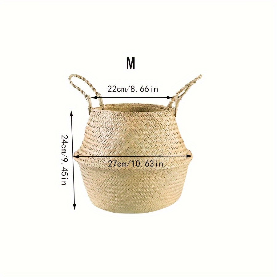 TEMU Seaweed Basket Rattan Hanging Dirty Storage Basket