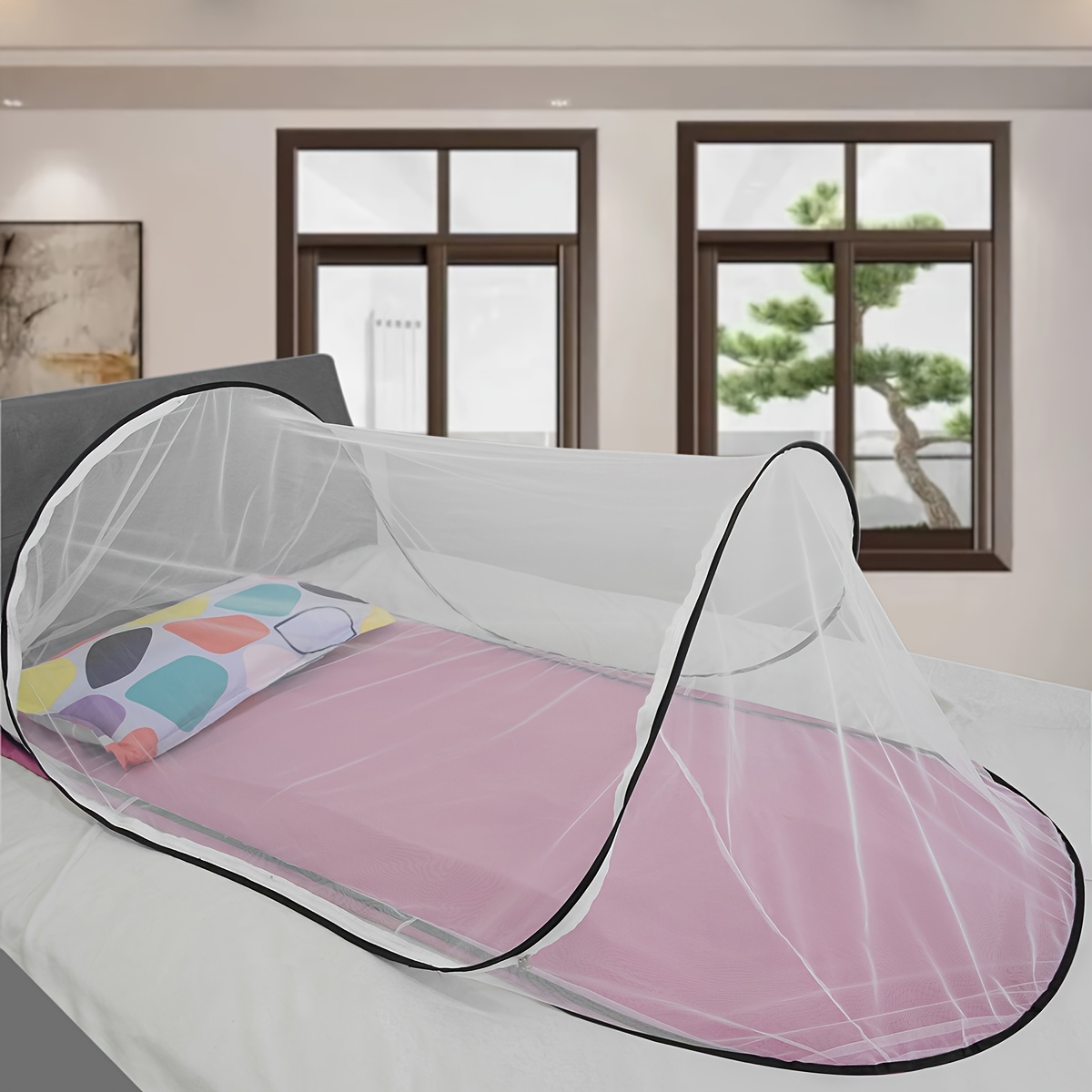 

1pc Portable Foldable Outdoor Camping Mesh Mosquito Net - Perfect For Dorms & Camping!