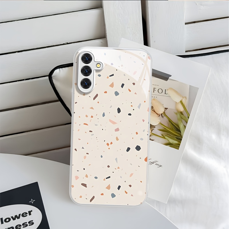 TEMU Phone Case: Fashionable, Versatile, And Durable Silvery Glass Phone Case For Galaxy A05, A05s, A06, A14, A15, A16, A22, A23, A24, A25, A32, A33,