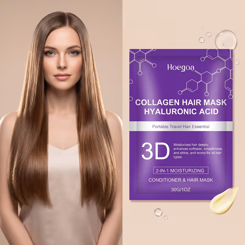 hoegoa collagen 2 in 1 moisturizing conditioner and hair mask portable travel hair essence nourishes hair enhances smoothness and suitable for all hair types gift idea 30g 1oz Product details 2