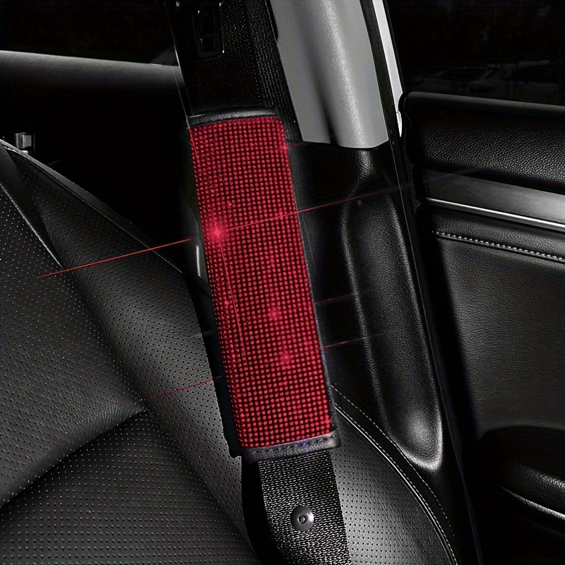 

Luxury Bling Car Seatbelt Shoulder Pad - Spandex Safety Belt Protector Cover
