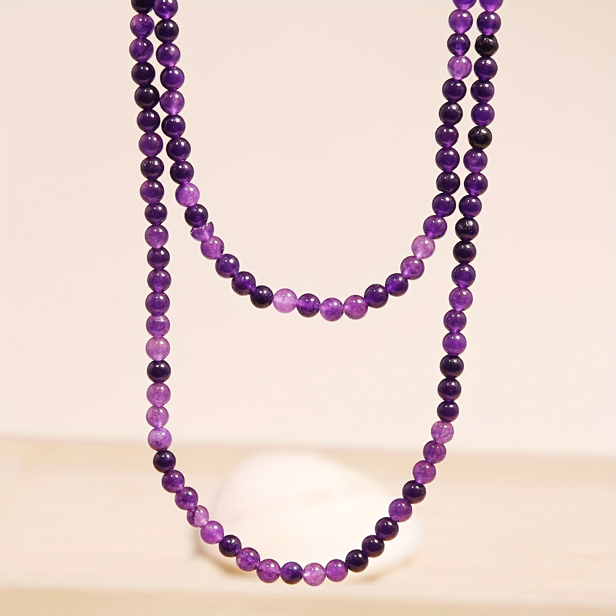 Natural Rhodonite Amethyst & Lapis Lazuli Long Necklace