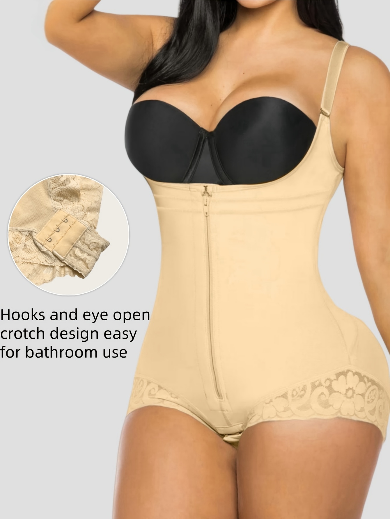 1pc womens body shaper shapewear fajas body shaper cinching waist lifting butt tummy control breathable suitable for daily wear Product details 3