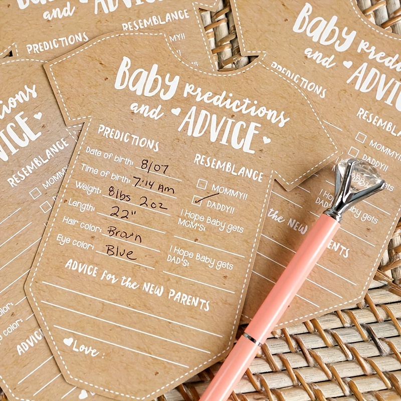 set 20 40pcs prediction cards for shower   cards shower decorations     white