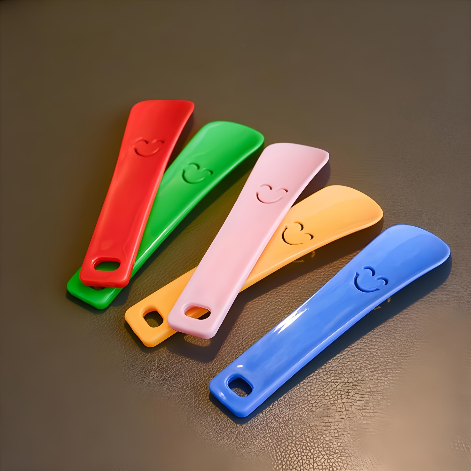 joyful Face Portable Shoehorn - Durable Plastic, Easy-to-Use for Boots & Sneakers, Hand Washable