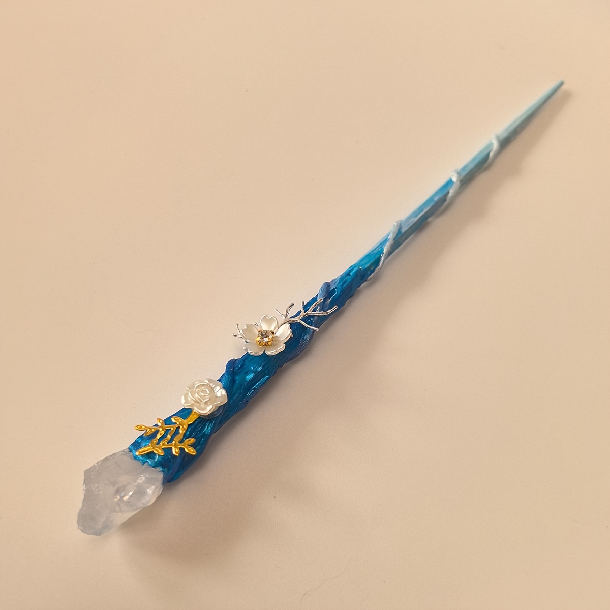 Image of 1pc Exquisite Ocean Wand, Wand, Witch Wand, Fashionable Role-playing Accessories, Perfect For Halloween And Birthday Parties, Non-electric, For Wizard Enthusiasts.