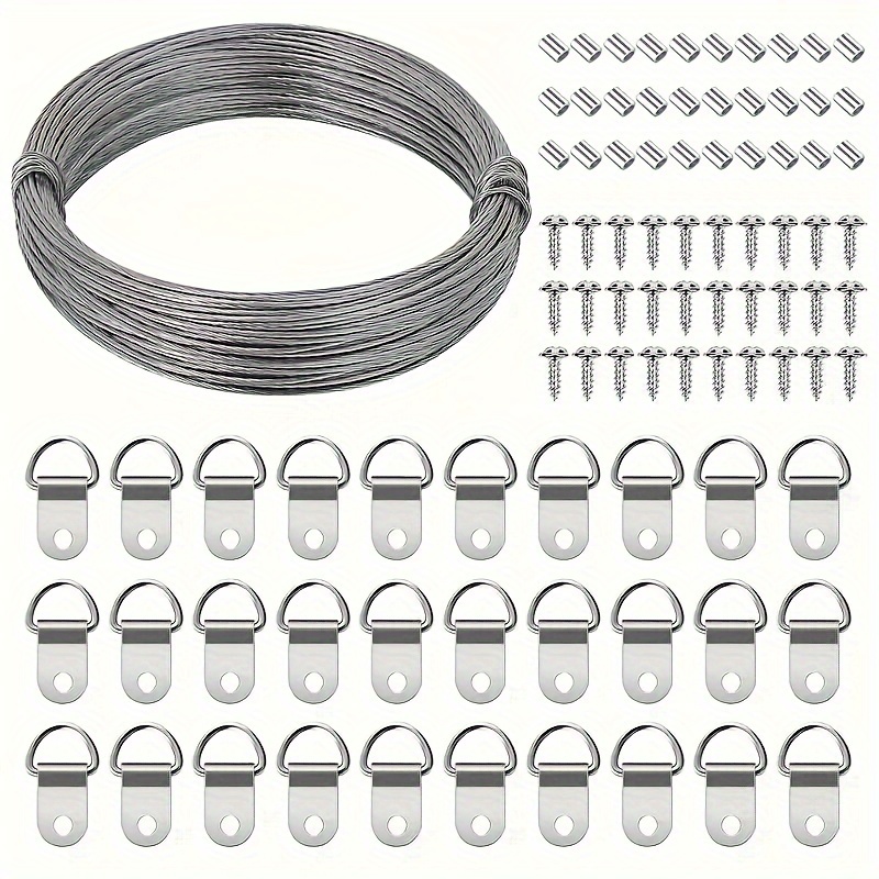 Euro-Bilderaufhänger Mit D-Ring Für Metallrahmen - 12 Stück, Perfekt Für Offene Rahmenkanäle Wie #11 Profil