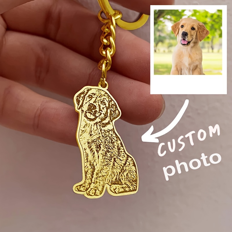 

Personalized Steel Pet Keychain - Engraved & , , For & Presents