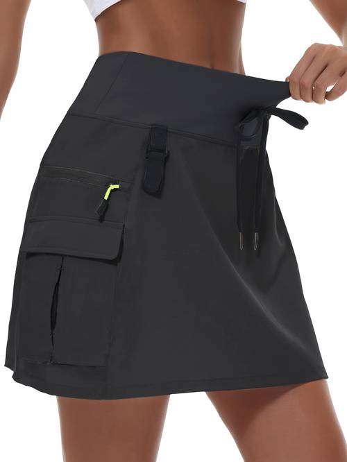 womens high waisted golf casual pants with zipper and multiple pockets for outdoor climbing exercise quick shorts
