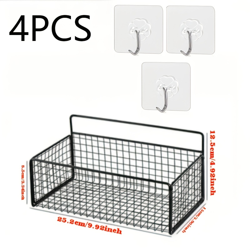 E-shop Einfach zu installierendes Metall-Badezimmerregal - Wandmontierter Organizer ohne Bohren für Badezimmer, Balkon und Toilette, 1