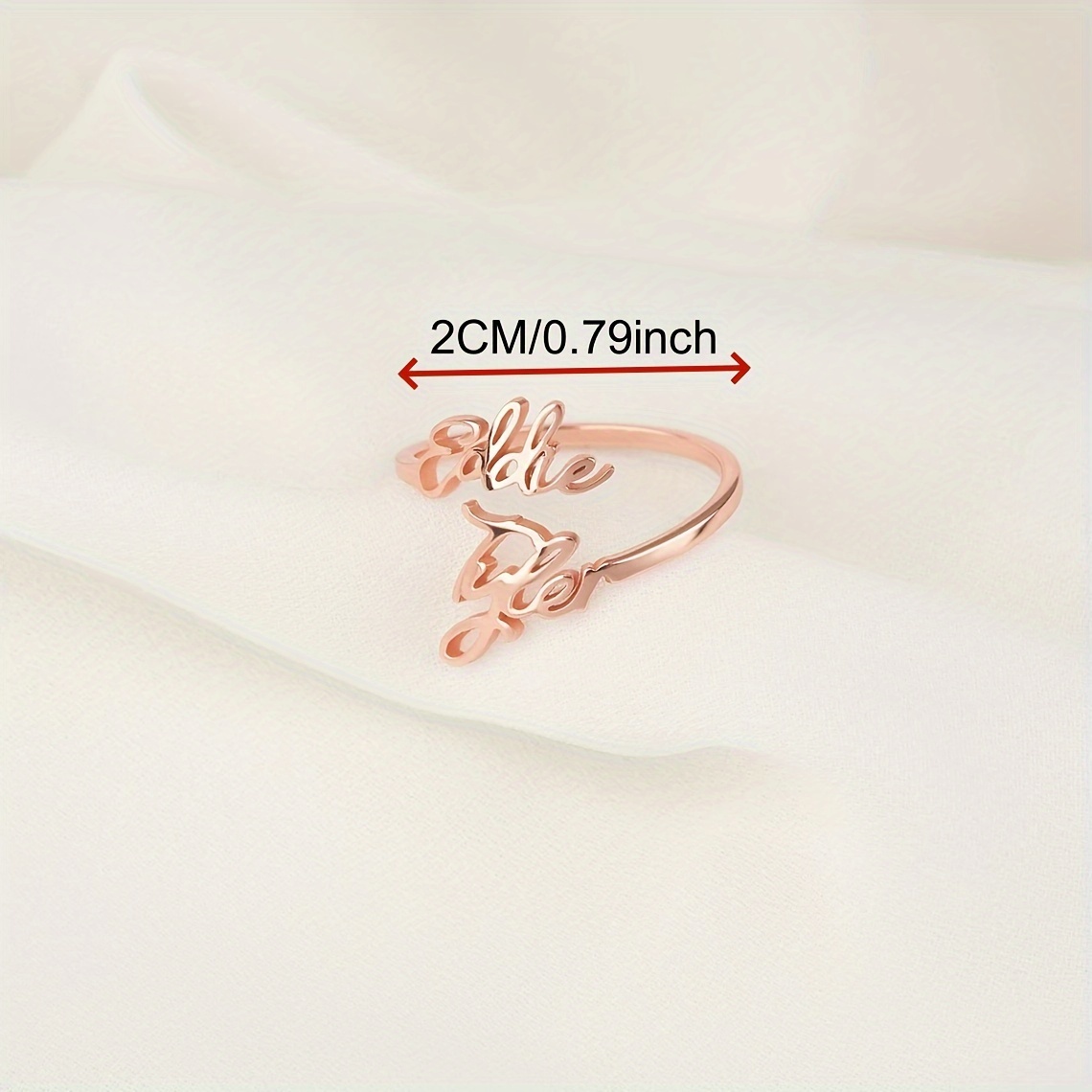 Personalized Couple's Dual Names Ring Stainless Steel Wedding Band