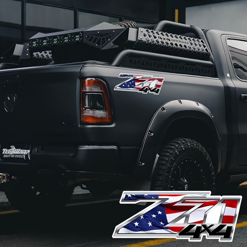 

2-piece Off-road Pickup Truck 4x4 Camping Uv Spray Painted Reflective Material Car Sticker Waterproof And Sunscreen Sticker On The Rear Window Of The Car Bumper