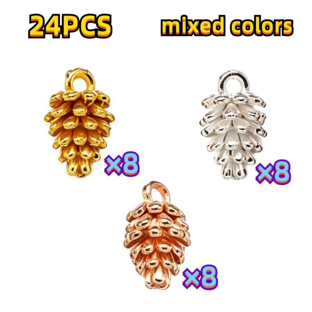 TEMU Mixed Color Christmas Decoration Pendant, Suitable For Making Accessories For Bracelets, Necklaces, Earrings, Christmas Tree Ornaments, Home