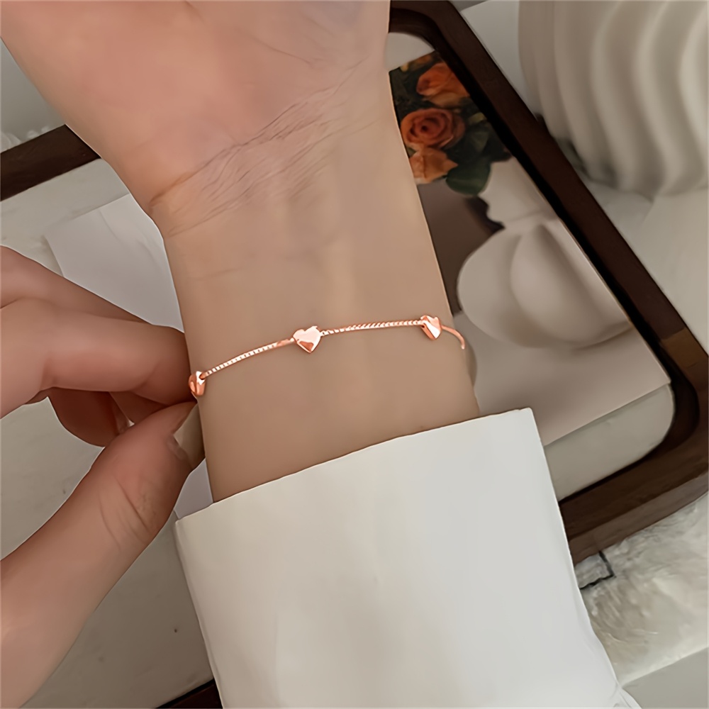 925 Silver Heart Women's Bracelet