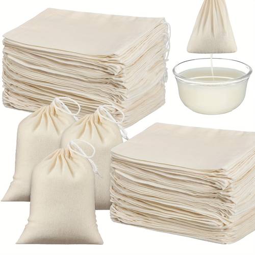 100pcs cheesecloth bags for straining reusable tea filter muslin bags cold brew milk tea filter strainer cheese clothes cheese clothbags for office kitchen cooking 4 x 6 inch