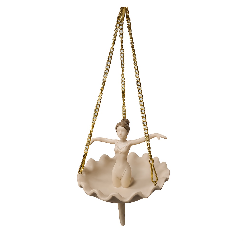 TEMU 1pc Ballet Dancer Hanging Planter, Decorative Flower Pot For Succulents & Trailing Plants, Indoor Outdoor Decor For Patio, Porch & Garden,