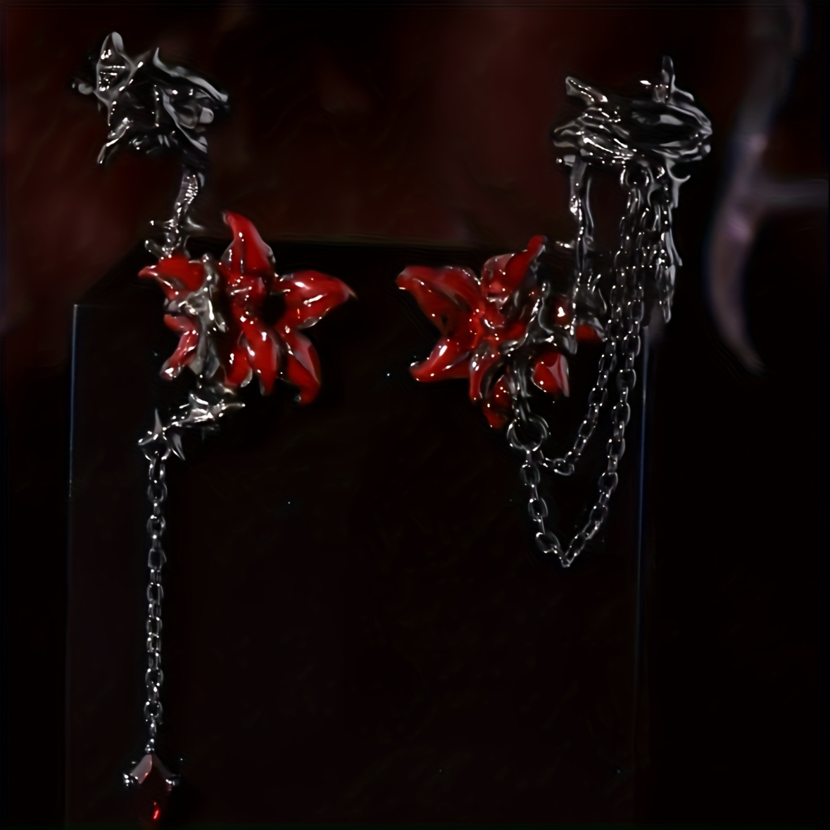 E-shop 1 Paar Design Ohrclips für jede Gelegenheit, Dunkler Süßer Cool Würziger Stil P76