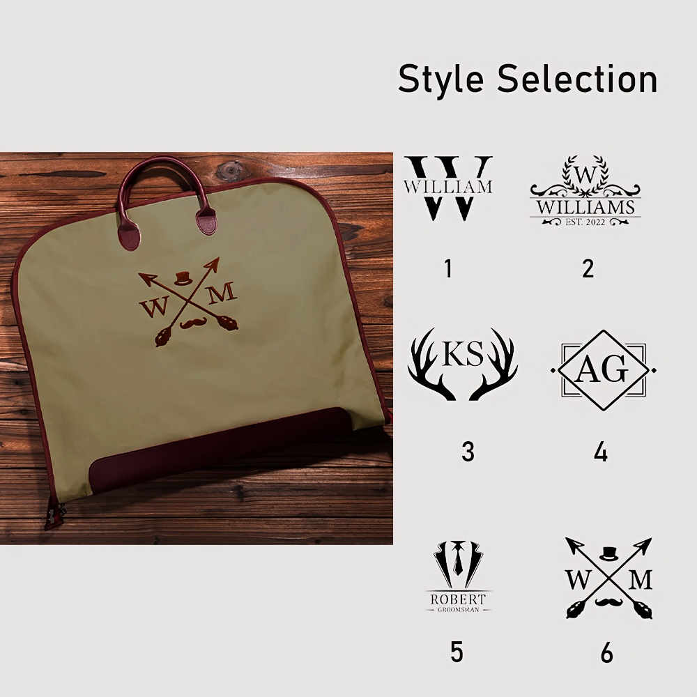 TEMU Bolsa de traje con personalizado, regalo para , regalo para novio, novia, padre, bolsa de ropa para hombre, bolsa de traje bordada, bolsa de