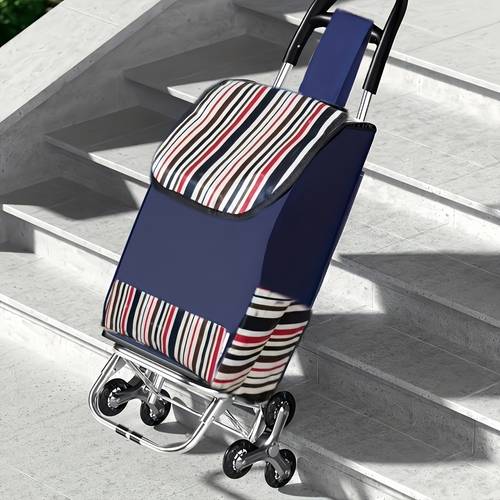 one heavy duty portable ladder style shopping cart with large capacity foldable design suitable for delivery camping and business purposes sturdy frame ladder style shopping cart item carrying box