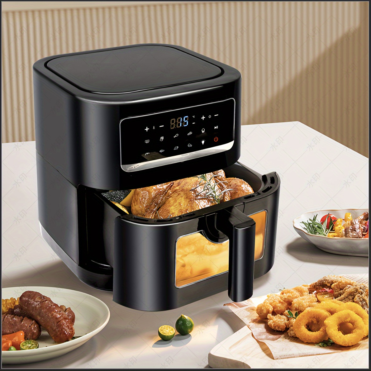 

Air Fryer Vision, 7l Large Airfryer, 10 Functions, Air Fry, , Bake, Dehydrate, And More, Quiet, , Easy To Clean, Black