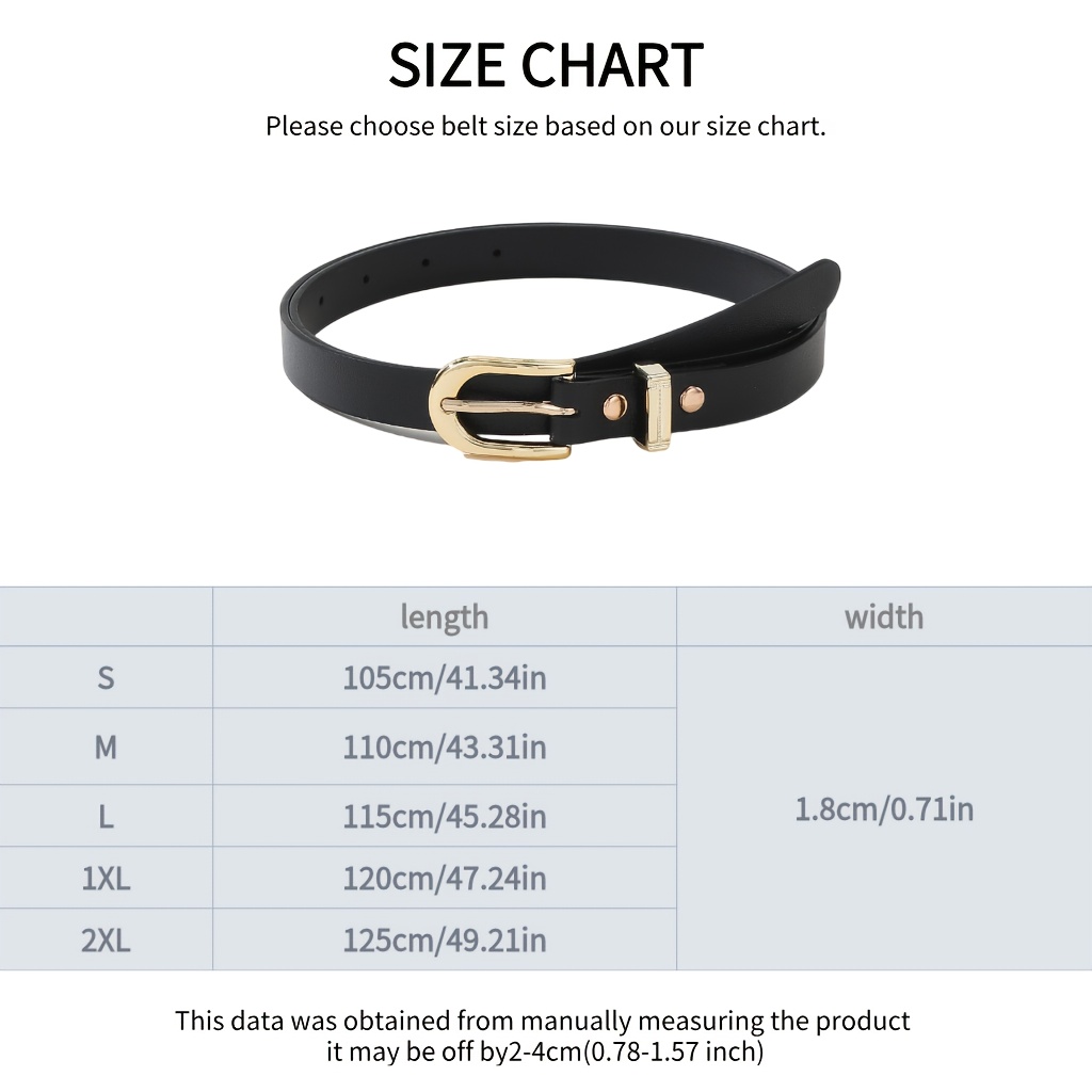 Casual Belt Featuring Elegant Design, 2pcs Set
