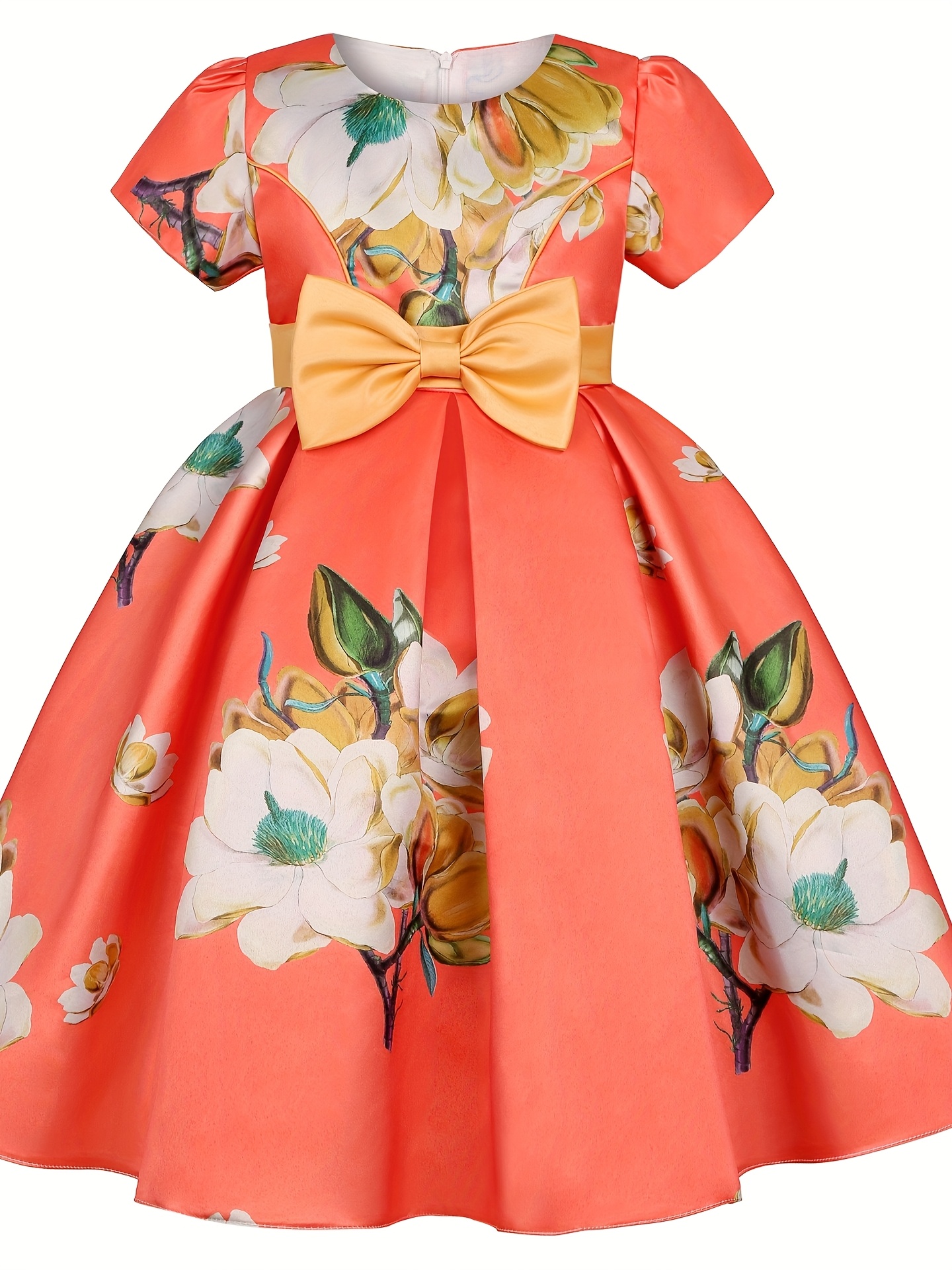 orange dress for girls sold on Temu United States