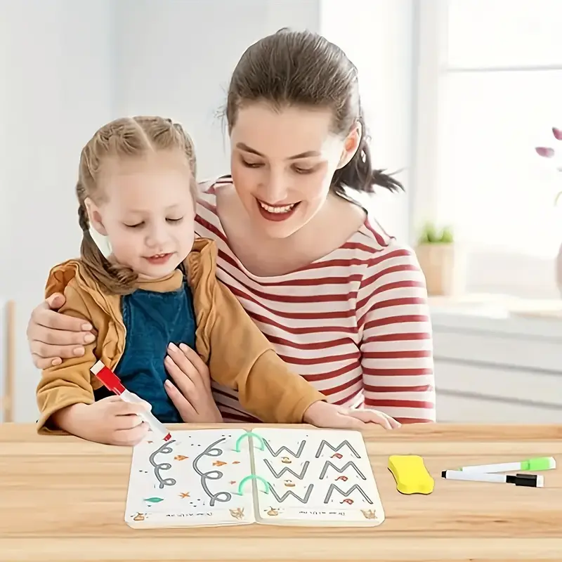 32 pages of reusable educational practice books erasable writing trackboards durable paper materials suitable for control training and enlightenment exercises for children aged 3 6 details 7