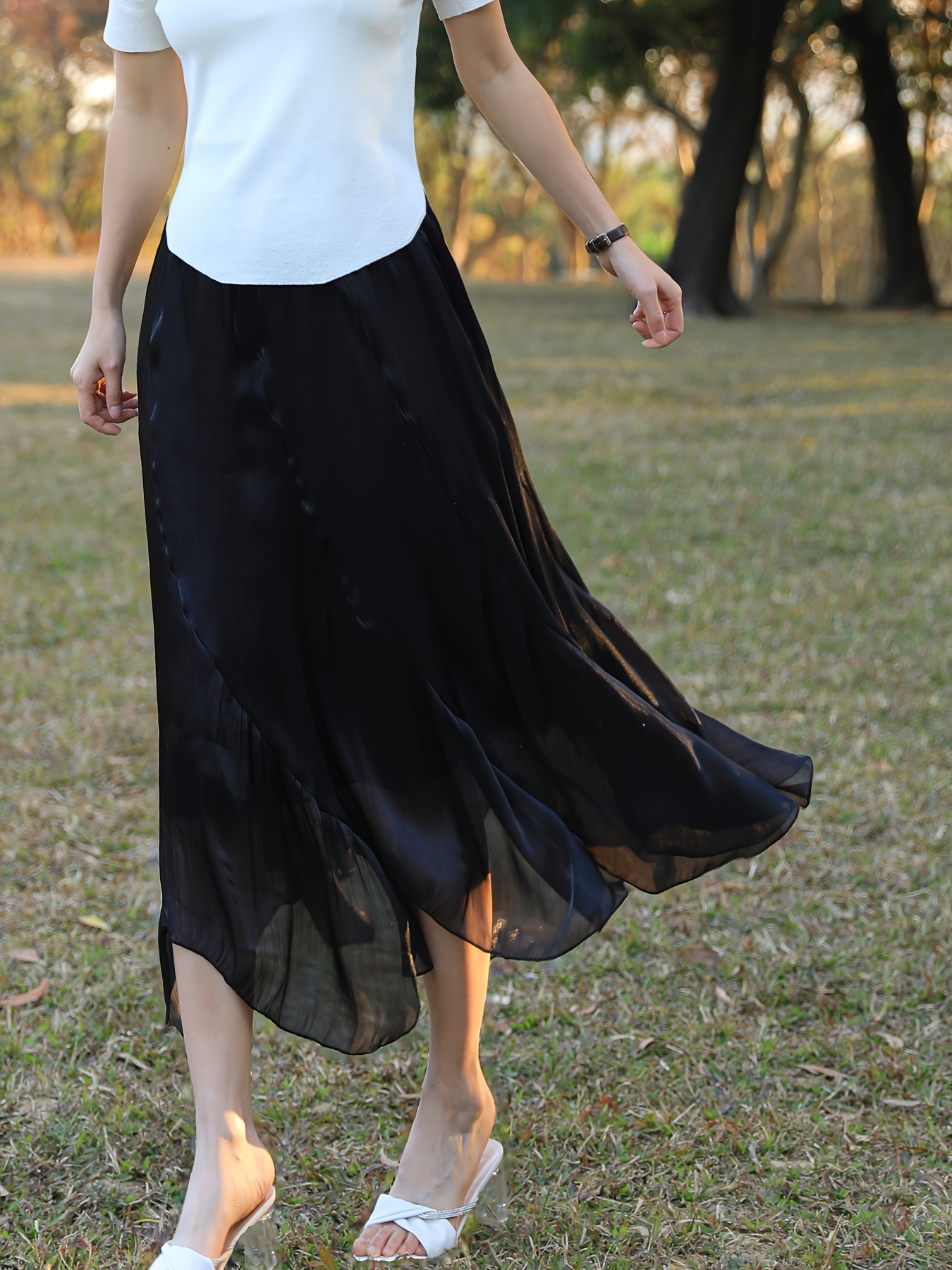 ☆25SS☆Pearl Embellishement Long Skirt/KIMHEKIM☆ Amazon.com: VividMosaic 2025 Satin High Waisted Maxi Skirt