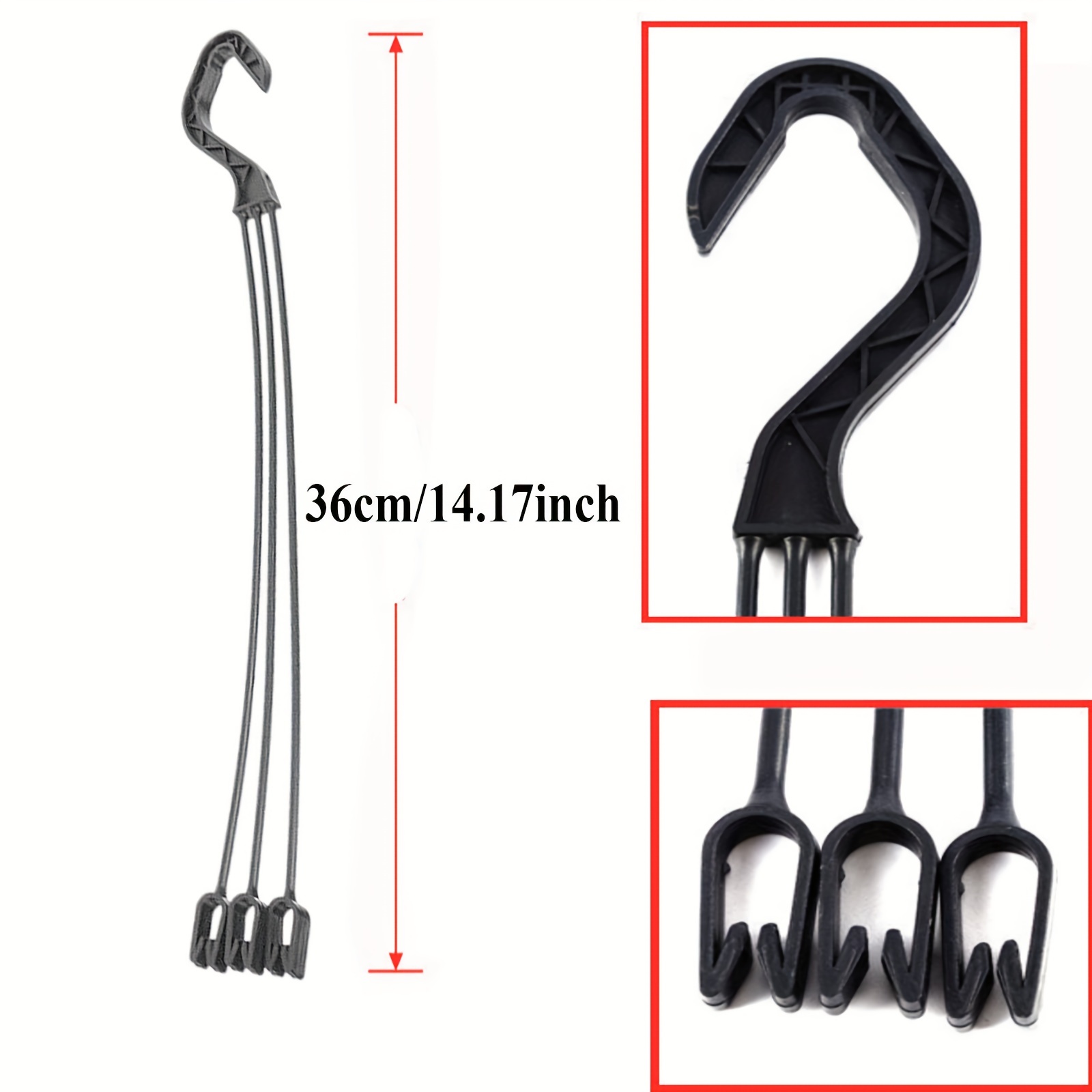 TEMU 20pcs Durable Plastic Planter Hooks, 14" Hanging Basket Holders For Indoor & Outdoor Flower Pots - Garden Tools
