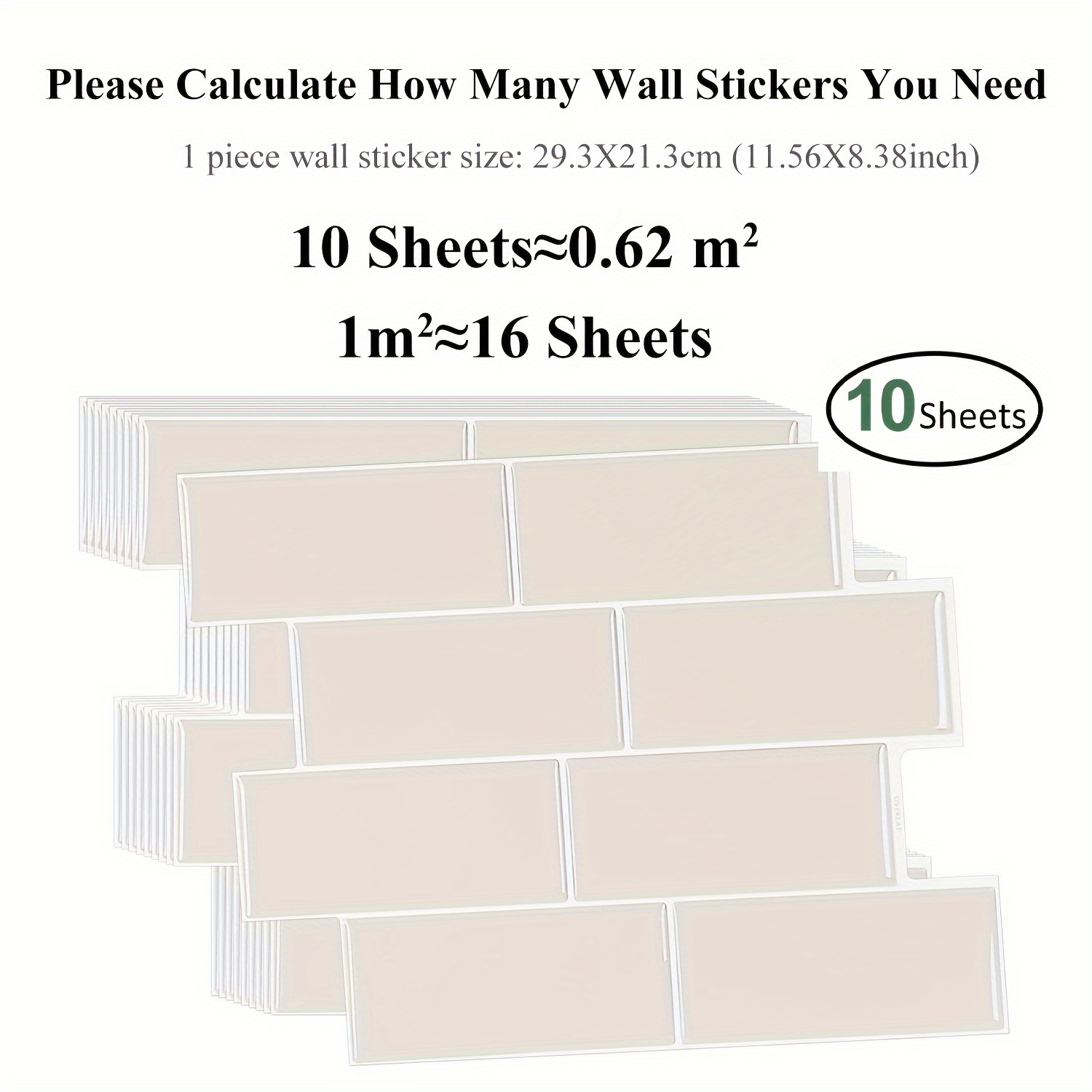 Ten Sheets Of Peel-and-stick Featuring A 3d Brick Design, Gray Marble Mosaic For Kitchen And Bathroom Use, Ideal For Backsplashes And Home Decoration