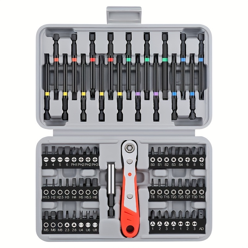 

68pcs Ratchet Screwdriver Set With , & Torx Bits - Steel Kit Screwdriver Bits Electric Screwdriver Set