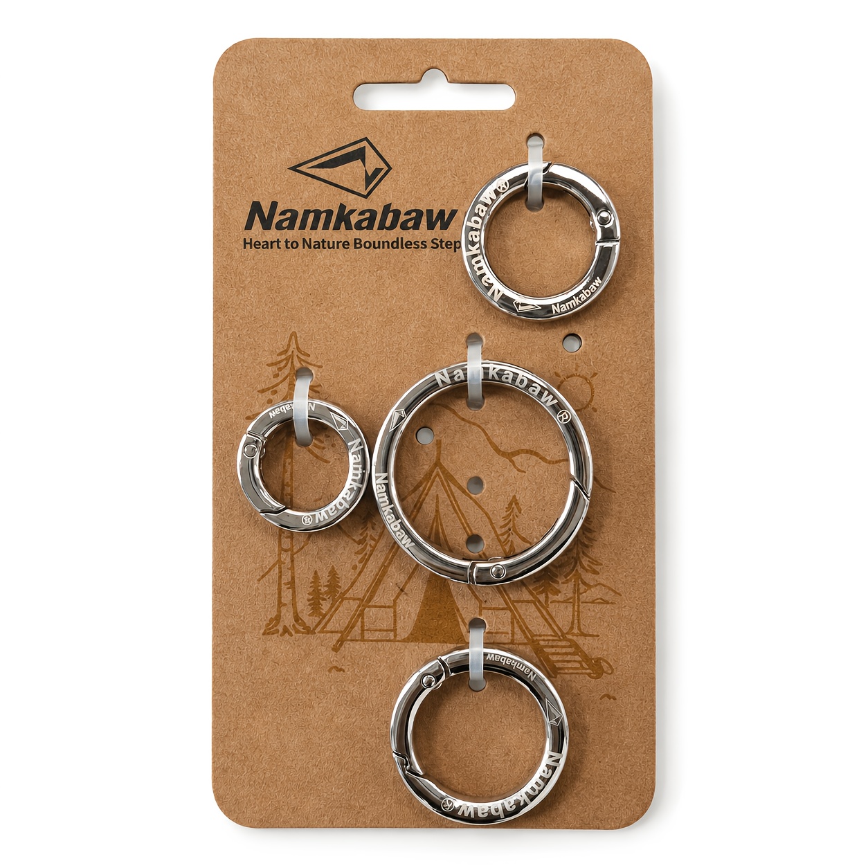 TEMU 4pcs Namkabaw Anneaux de Clés Ronds Épaissis à Ressort Multi-Tailles, Crochets de Suspension Circulaires Réversibles, Ajouts de Quincaillerie
