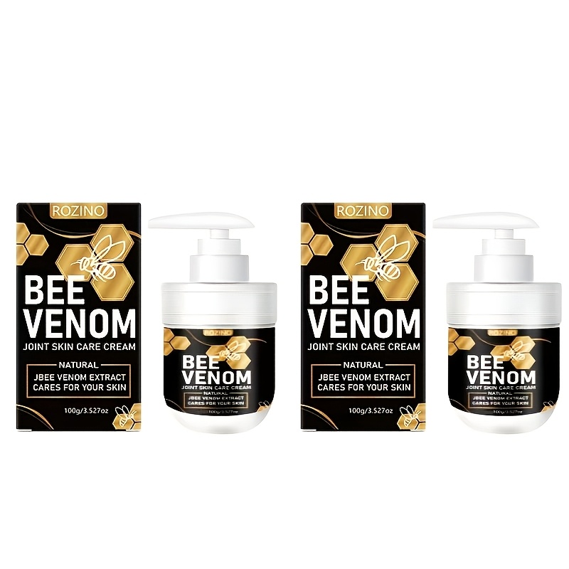 2pcs/bee Venom Light Beige Moisturizing Cream, With A Rapid Muscle Moisturizing Formula, Joint Light Beige Care Designed For The Elderly And Athletes, With With Continuous Use. Waist, Hands, Legs