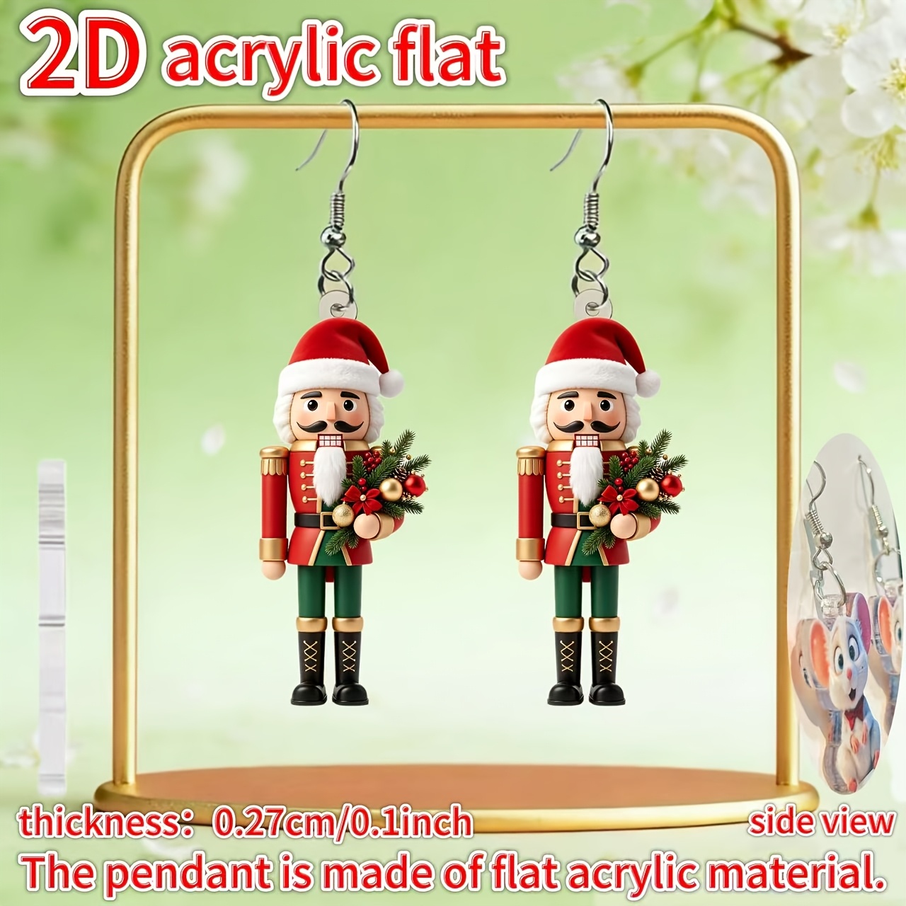 2026 Nutcracker Design Christmas Earrings, Fun Holiday Fashion