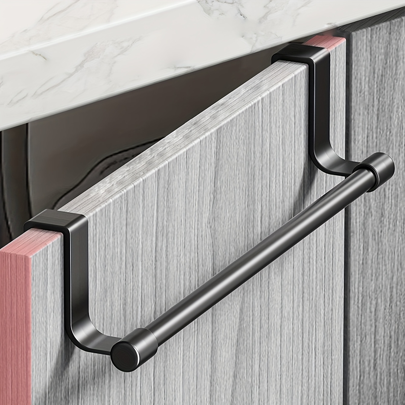 Kitchen Cabinet Towel Rack, Wall Mounted Dishcloth Storage