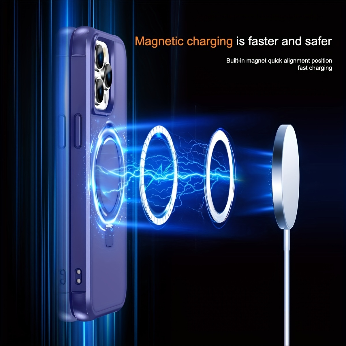 Coque Antichoc IPhone (11 à 17) Magsafe Béquille - TPU+PC